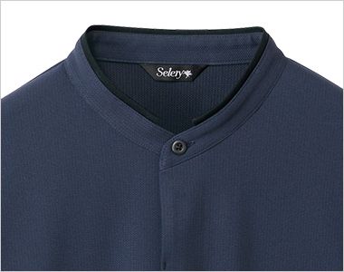 Selery S-37260 37261 [春夏用]ユニセックスポロシャツ[ニット/抗菌/消臭/防汚/抗ウイルス/吸水速乾] カジュアル素材を品よく昇華させるスタンドカラー。