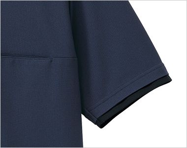 Selery S-37260 37261 [春夏用]ユニセックスポロシャツ[ニット/抗菌/消臭/防汚/抗ウイルス/吸水速乾] 襟元と袖口に施したレイヤード風のバイカラーがさりげないアクセントに。