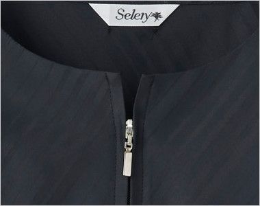 [廃盤]Selery S-50950 50951 [春夏用]オーバーブラウス 前合わせのファスナートップ部分