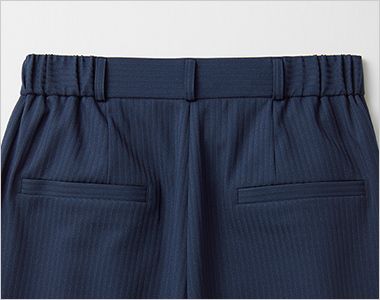 Selery S51740 51741 [通年]パンツ（ストレートタイプ）[ストレッチ/エコ/ストライプ] ゴムゴムウエスト。ウエスト部分がゴム仕様になっているから、お腹まわりがラクチン!