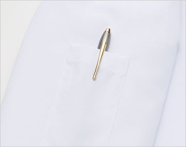 SerVo(サーヴォ) BL1900 ショップコート/七分袖/スタンドカラー[ころもて][男女兼用] 左袖ペン差しポケット。
左袖にはさっと取り出しやすいペン差しポケット付き。
