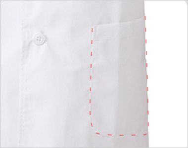FA-323 白衣調理衣/七分袖[男性用] 両腰ポケット