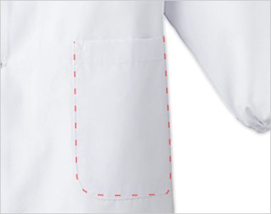 FA-346 Servo(サーヴォ) デザイン白衣/長袖(襟なし)(男性用) 両腰ポケット