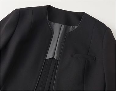 GROW GJAL2552 [通年]ノーカラージャケット[2wayストレッチ/ウール調/フォーマル] 背抜き仕立て
