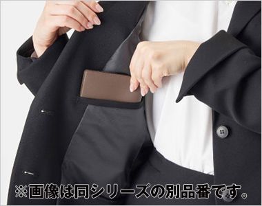 GROW GJAM2557 [通年]メンズジャケット[2wayストレッチ/ウール調/フォーマル] A4二つ折りが入る左腰内ポケット
