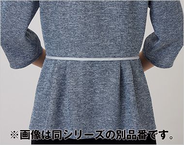 GROW GOBL-2605 [春夏用]オーバーブラウス[ニット/全方向ストレッチ/高通気] ベルト風のウエストデザインでスタイルアップ