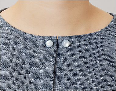 GROW GOBL-2606 [春夏用]プルオーバー[ニット/全方向ストレッチ/高通気] アクセサリー風デザインのボタンがアクセント