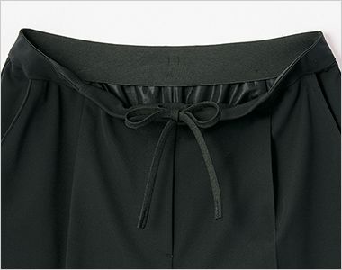 ワイドパンツ [通年] [ニット/ストレッチ/高通気] フロント内側に調節ヒモ付き