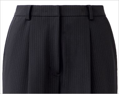 GROW GPAL2565 [通年]パンツ[ストレッチ/ストライプ/ニット] 腰まわりすっきり見えのワンタックパンツ