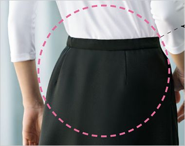 GROW GSKL2554 [通年]Aラインスカート[2wayストレッチ/ウール調/フォーマル] ゴムに見えないキレイな見た目