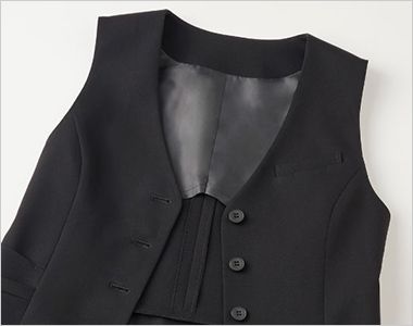 GROW GVEL2553 [通年]ベスト[2wayストレッチ/ウール調/フォーマル] 背抜き仕立て

