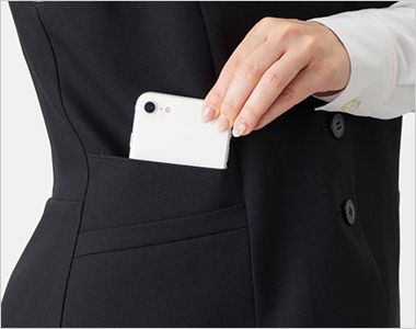 GROW GVEL2553 [通年]ベスト[2wayストレッチ/ウール調/フォーマル] スマホも入るチェンジポケット
