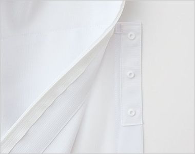 マタニティ用長袖ジャンパー スナップボタン縦付。
パンツインする時にウエストインナーのヨレを少なくし、 きちんと収納可能。