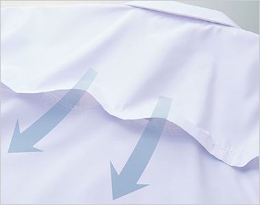 SerVo(サーヴォ) TP390 調理衣/五分袖/衿付き[ころもて][男女兼用] 背中に通気性に優れたベンチレーション付き。