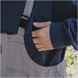 エスケープロダクト GE3008 [通年]サロペ・デ・クルーネック サロペット対応ポケット