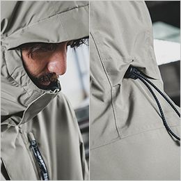 エスケープロダクト GE751 [秋冬用]ブリザードシェルジャケット 調整機能付きフィットフード