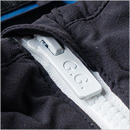 長袖ブルゾン ロゴ入り引手