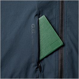 桑和 0548-00 [春夏用]G.G. 長袖ブルゾン 胸ファスナーポケット
