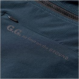 桑和 0548-00 [春夏用]G.G. 長袖ブルゾン 反射ロゴプリント
