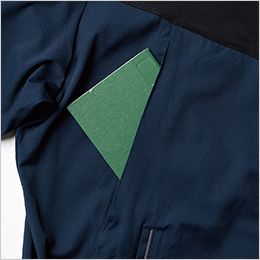 桑和 0648-00 [春夏用]G.G. 長袖ブルゾン 右胸隠しファスナーポケット
