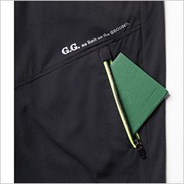 桑和 0648-17 [春夏用]G.G. ハーフパンツ 野帳が入るファスナーポケット
