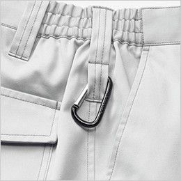 1338 桑和 ノータック脇ゴム入りカーゴパンツ カラビナループ