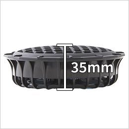 桑和GG 18201[春夏用]ファンセット 業界トップクラスの軽さと薄さ。
薄さ35mm、重量約82g（ファン1個あたり）