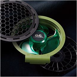 桑和GG 18231 Wオープンファンセット 裏カバーも取り外し可能！毎日のメンテナンスが簡単にできます。