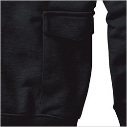 桑和 248504 [秋冬用]Dandy Dad パーカー 隠しドットボタン、後ろマルチポケット