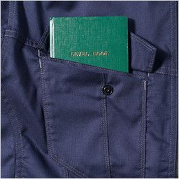 3008-00 桑和 長袖ブルゾン(男女兼用) フラップ付きポケット