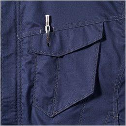 3008-00 桑和 長袖ブルゾン(男女兼用) ペン差し付き