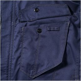 3008-00 桑和 長袖ブルゾン(男女兼用) フラップ付きポケット