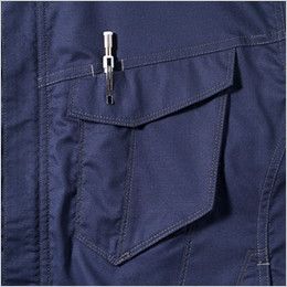 3008-01 桑和 半袖ブルゾン(男女兼用) ペン差し付き