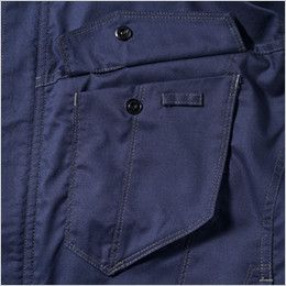 3008-02 桑和 長袖シャツ(男女兼用) フラップ付きポケット