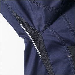 3008-02 桑和 長袖シャツ(男女兼用) 脇メッシュ部分に不快なニオイを軽減するデオドラントテープ付き