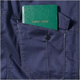 3008-03 桑和 半袖シャツ(男女兼用) フラップ付きポケット