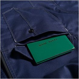 3008-03 桑和 半袖シャツ(男女兼用) 野帳が入る二重ポケット