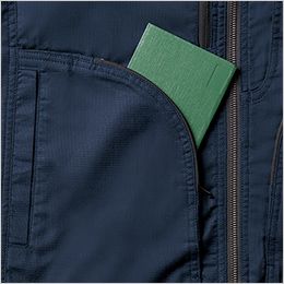 桑和 3058-00 [春夏用]長袖ブルゾン[男女兼用] 野帳が入る両側ファスナーポケット
