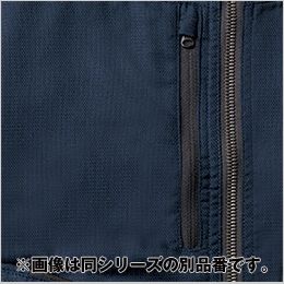 桑和 3058-02 [春夏用]長袖シャツ[男女兼用] 胸ファスナーポケット

