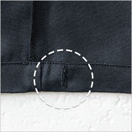 カーゴパンツ（難燃、ワンタック、脇ゴム） 裾紐通しホール（紐は付いていません）