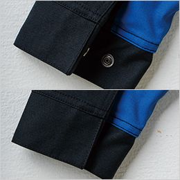 長袖シャツ（難燃） ドットボタン(隠し)