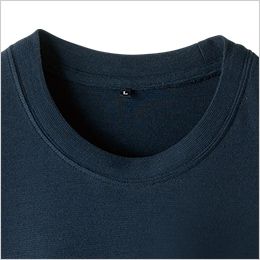 桑和 6055-62 [通年]長袖Tシャツ(胸ポケット無)[男女兼用] 衿・袖口共生地
