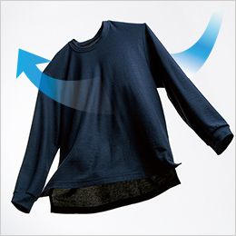 桑和 6055-62 [通年]長袖Tシャツ(胸ポケット無)[男女兼用] 通気性が良く、暑い日もムレにくく快適な着心地！
