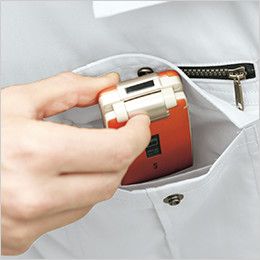611 桑和 半袖ブルゾン 内側ミニポケット