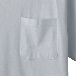 桑和 6645-52 長袖Tシャツ(胸ポケット付き)