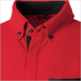 桑和 733550 [春夏用]長袖ボタンダウンポロシャツ（胸ポケット付き）[男女兼用] 衿ボタン付き(ボタンダウン仕様)、第2・第3ボタンドットボタン(隠し)