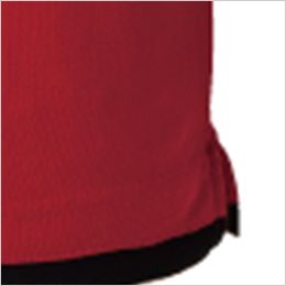 桑和 733551 [春夏用]半袖ボタンダウンポロシャツ（胸ポケット付き）[男女兼用] サイドスリット