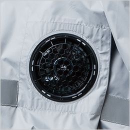 桑和 736910 [春夏用]長袖EFブルゾン（反射材付）[男性用] ファン取付孔（直径約90㎜）、横付ファン