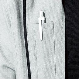 7443 桑和 長袖ブルゾン 内ペン差し