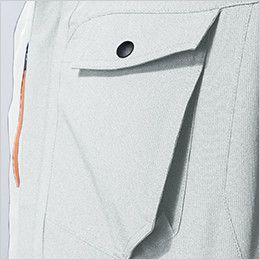 7443 桑和 長袖ブルゾン マチ付きポケット